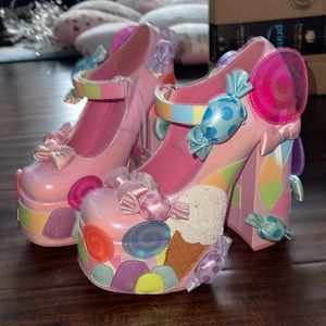 Brand new dollskill x candyland heels 7